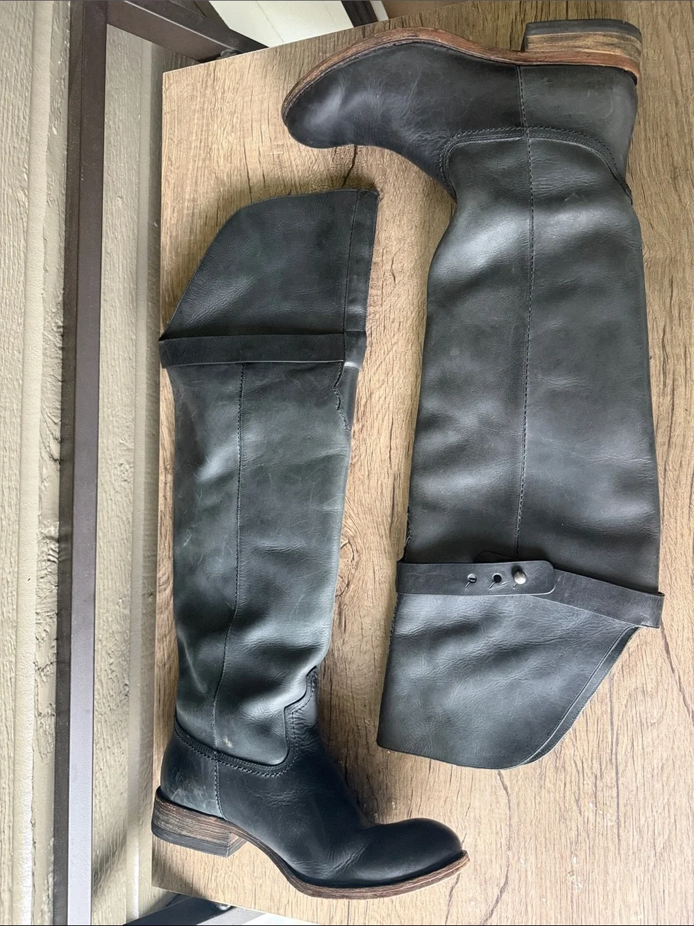 Spirit by Lucchese Women’s Tall Black Leather Riding Boots size 6.5